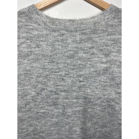 Croft & Barrow Plus Short Sleeve Pointelle Sweater Top Gray Size 4X Lightweight - Picture 9 of 16